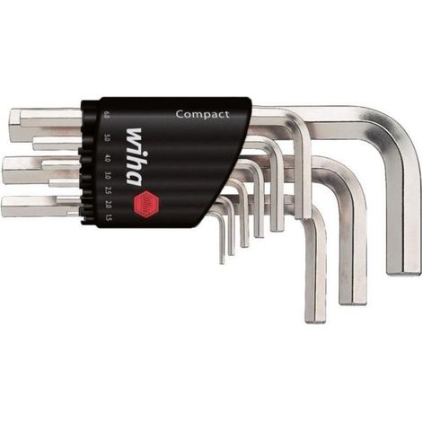 WIHA juego llave allen wiha corta 9pz 1,5-2-2,5-3-4-5-6-8-10