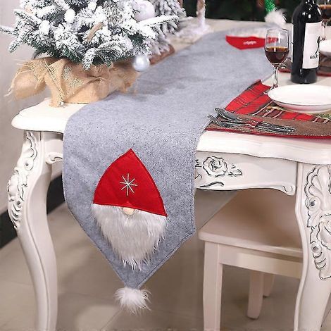 Weihnachtstischläufer aus Stoff, Tischläufer mit Weihnachtswaldmotiven für Hochzeiten, Tischläufer für Weihnachtscafés und Restaurants