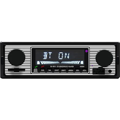 Bt Vintage Radio Mp3 Player Stereo Usb Aux Classic Car Stereo Audio U Disk (1/5)
