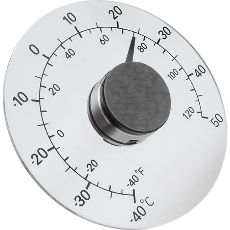 Thermomètre Extérieur Adhésif Transparent Étanche pour Fenêtre - Jardin Ferme Maison