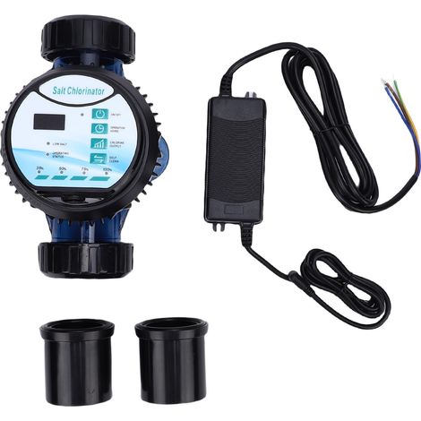 Chlorinateur Eau Salée 10g/h – Contrôle Intelligent Générateur Sel Autonettoyant pour Jacuzzi 45m³ SPA, Eau Douce Naturelle