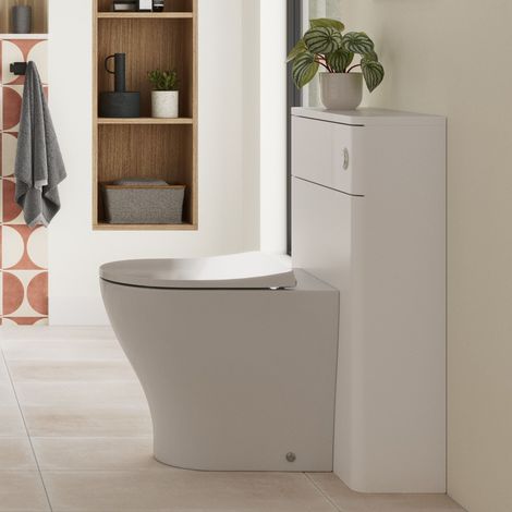 Signature Lucille Back to Wall WC Toilet Unit 550mm Wide - Matt White