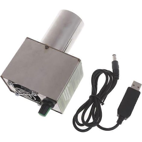 Voiture turbo ventilateur BBQ USB 5V 2A vitesse réglable double ventilateurs cuisson souffleur 38mm. (1/4)