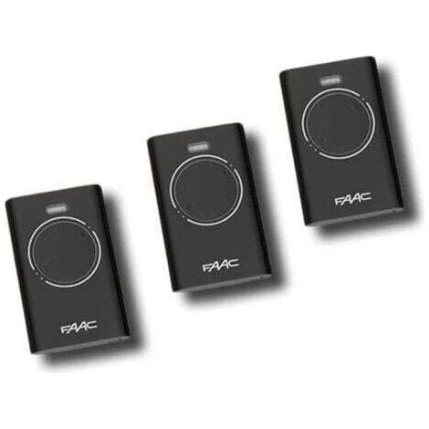 Neptune – Télécommande 2 canaux 868 MHz – Hopping code avec auto-apprentissage – Longue portée – Lot de 3 pièces – Compatible avec motorisations FAAC