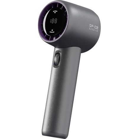 Tragbarer Handventilator mit 1-199 Geschwindigkeitsstufen, Digitalanzeige, großem Akku für Outdoor-Aktivitäten, Camping und Reisen