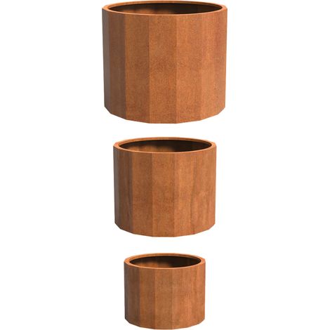 Adezz Boxer aus Corten-Stahl Pflanzgefäß Wetterfest Pflanzkübel Blumenschale