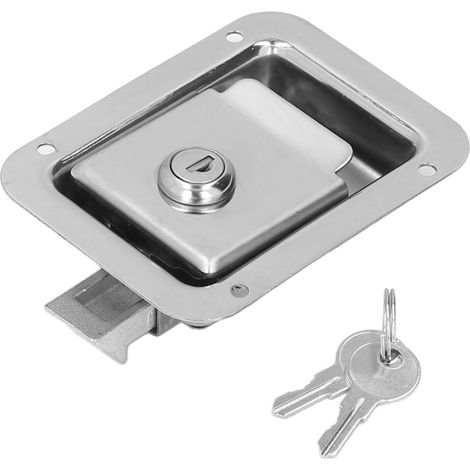 Antivol pour caravane, poignée de pagaie encastrée en acier inoxydable, serrure de porte de camping-car, armoire à outils, boîte électrique (1/5)