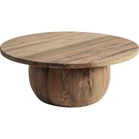 Table basse en bois vieilli esprit rustique charme naturel - Brun clair bois vieilli naturel (1/5)