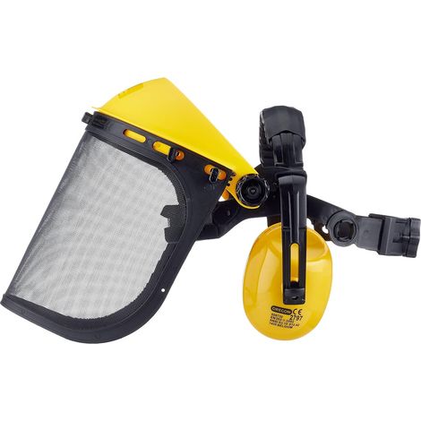 Casque de sécurité avec visière intégrale en maille pour débroussaillage et abattage - Protection forestière et agricole (1/5)