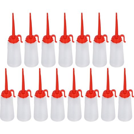 15 flacons transparents 150ml pour huile de machine à coudre, distributeur doseur en plastique, lot de 15 pièces (1/5)