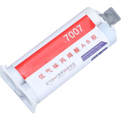 AB Acrylkleber, hochviskos, 5 Minuten stark, schnelltrocknend, für Heimwerker-Metallschweißarbeiten, 50 ml (1/5)