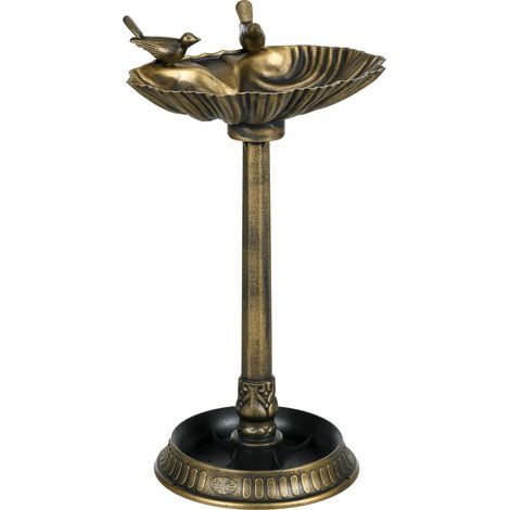 AMXCNOY Abreuvoir à oiseaux sur pied, bain d'oiseaux en plastique, résistant au gel, bac à eau résistant à l'hiver, abreuvoir pour oiseaux sauvages, coupe d'eau, point d'eau pour jardin, terrasse et b (1/5)