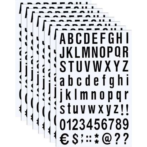 YMYNY Sheet Self Adhesive Vinyl Letters and Numbers Set, Mailbox Number Stickers for Signs, Windows, Doors, Cars, Address Number (Black, 1 inch) (1/4)