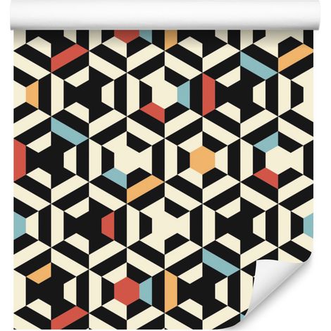 Carta da parati con motivo geometrico astratto per soggiorno e camera da letto, 50x1000 cm. (1/5)