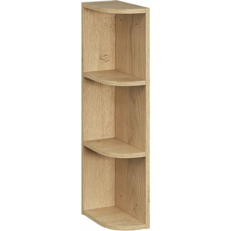 Colonne murale d’angle ouverte pour salle de bains DALIA chêne cremona 20 x 80 cm
