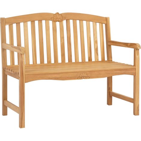 Handgefertigte Rosenbank Natur 114 x 60 x 95 cm Massivholz Teak vidaXL