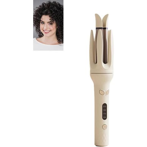 Fer à boucler rotatif - Fer à boucler avec protection anti-brûlure, boucleur automatique à 4 niveaux de température, idéal pour obtenir facilement de magnifiques boucles et ondulations. (1/4)