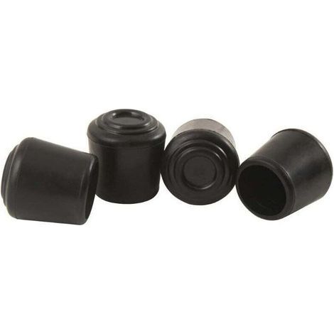 Tappo in gomma per gamba (4 pezzi), 25 mm, nero (1/4)