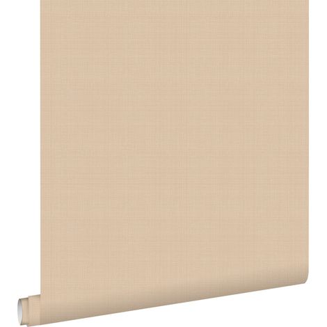 papier peint lin beige chaud - ESTAhome