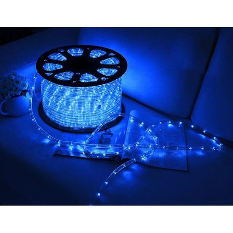 Tube LED imperméable avec 8 modes et contrôleur pour décoration de Noël, jardin, terrasse 20 m 220 V Bleu (1/5)