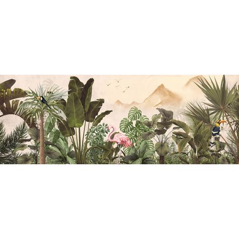 Papier peint panoramique - Forêt Tropicale - 130 cm x 49 cm (1/2)