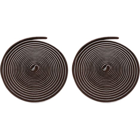 Rideau d'étanchéité adhésif marron 5m, lot de 2 bandes 9x5mm anti-poussière pour portes et fenêtres, isolant contre le vent pour voiture (1/5)