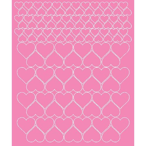 Adesivi a forma di cuore per casco da bici, 116 pezzi, rosa opaco
