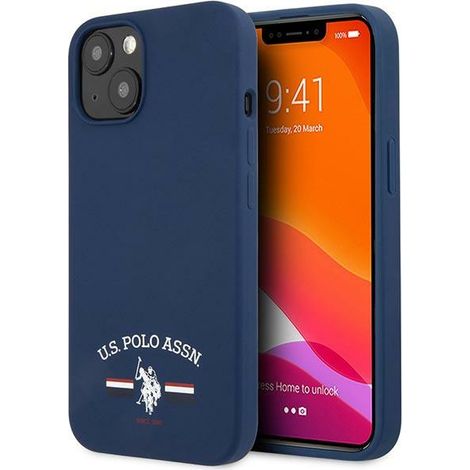 US Polo USHCP13SSFGV iPhone 13 mini 5.4 marineblau/marineblau Silikonkollektion (1/5)