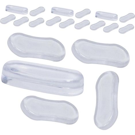 (20 Pièces Coussinets Silicone Transparent pour Siège de Toilette Tampons Adhésifs Anti-bruit et Anti-chocs Protection (1/5)