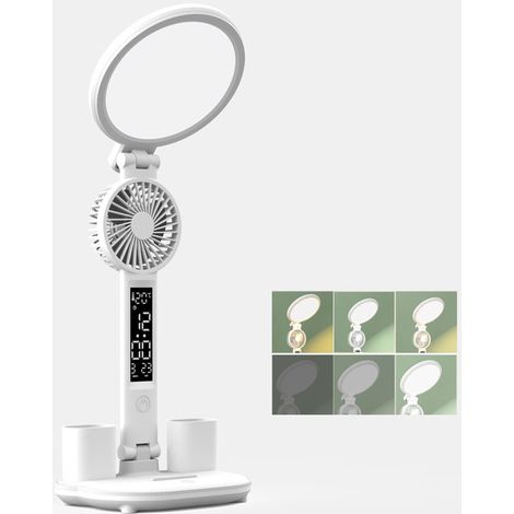 Lampe de bureau LED pliable, protection des yeux pour l'étude en dortoir, rechargeable par USB, lampe de chevet pliable (1/5)