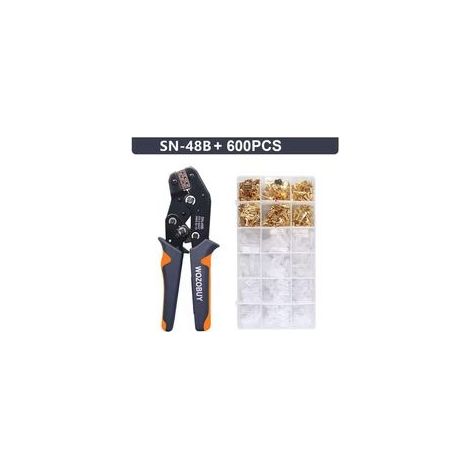 0.5-2.5 mm² Kit Pince a Sertir Cosse Electrique, Pince à Sertir les Cosses de Fils with 300pcs 3 Tailles Connecteur Electrique, Pince à Sertir électrique pour Connecteur Bêche (1/5)