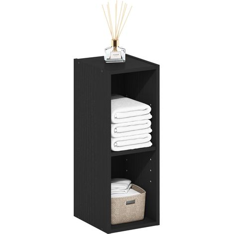 Étagère à Livres, bibliothèque étroite à 2 Niveaux, bibliothèque avec étagère de Rangement de 20.3 cm de Largeur, 23.6 x 15.1 x 53.8, pour Salon, Chambre, Bureau à Domicile, Bois Noir (1/5)