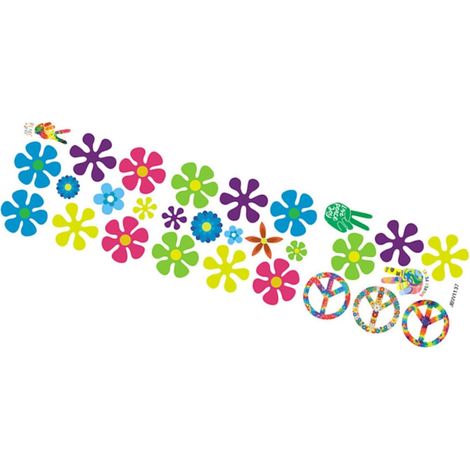 2pièces Autocollant Mural Pvc Fleurs Cartoon Pour Décoration De Mur Stickers Adhésifs Pour Réfrigérateur Et Voiture Décor Floral Rétro (1/5)