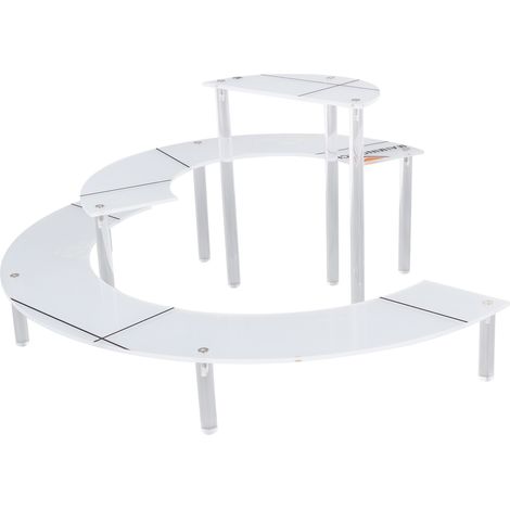 Présentoir en acrylique transparent à 3 niveaux pour produits alimentaires et desserts, avec étagère amovible et rehausseur rond, idéal pour la maison, le restaurant, le bureau ou le magasin. (1/5)