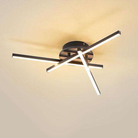 4781265 Moderne Plafonnier LED 3000K Lampe Plafond Noir CRI≥80 Ceiling Lights pour Salon Chambre Bureau Cuisine et Couloir (1/5)
