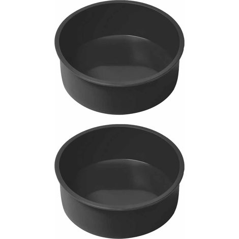 Moule A Gateau Rond - Silicone Alimentaire Sans BPA - 20 Cm - Resistant Jusqu A 230 C - Compatible Four Micro Ondes Lave Vaisselle - 2 Pieces (1/5)