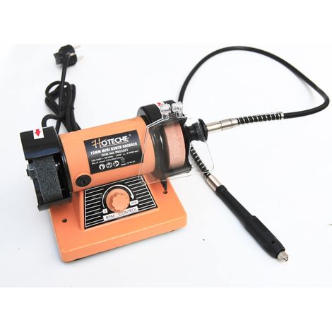 MOLA 120W DA BANCO PIETRA 75MM SPAZZOLA PROLUNGA FLESSIBILE DRIMEL MOLETTA 448