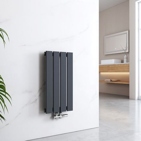 EMKE Radiatore Termoarredo Termosifoni ad acqua calda in acciaio Pannelli Piatti Antracite 600 x 300 mm Singolo strato