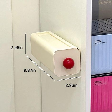 Boîte de rangement pour sous-vêtements, boîte murale pour sous-vêtements et chaussettes, pour la maison, montage sans perçage, pour dortoir, blanc (1/3)
