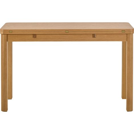 Table à manger extensible 2 à 4 personnes en bois 120x45-90cm - Bois clair - Fika (1/5)