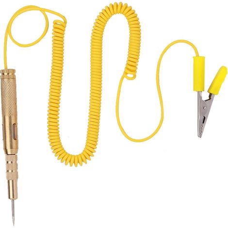 Testeur de circuit automatique 6V 12V 24V, testeur de tension de lampe, crayon jaune, crayon de test de circuit (1/5)