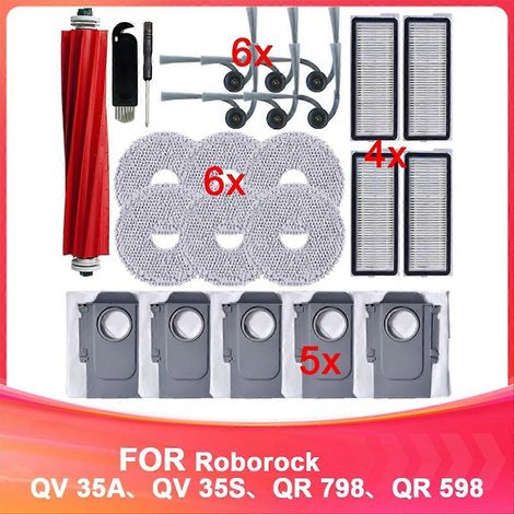 De rechange kit d'accessoires Compatible avec 35A, 35S, QR 798, QR 598 aspirateur robot (1/5)