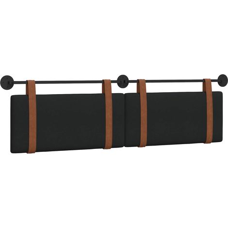 Hanging Headboard Black Antique PU vidaXL