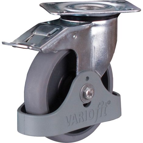VARIOfit thermoplastische Bremsrolle 65° Shore A 125x32mm