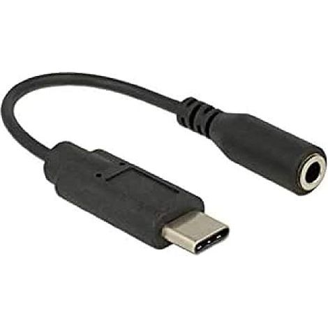 Delock 65842 - Schwarz - USB C - 3.5mm - 0,14 m - Männlich - Weiblich