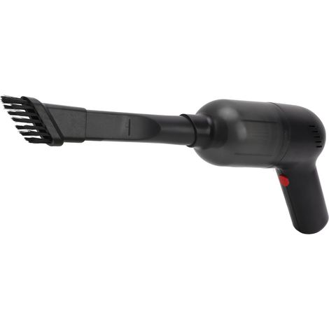 Aspirateur portatif sans fil, rechargeable, double filtre, vitesse réglable, poignée confortable, léger, noir. (1/5)