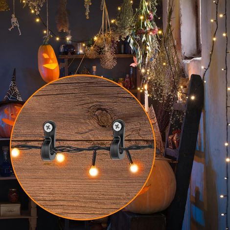 20 ganchos Q con tornillo de cabeza Phillips para guirnaldas navideñas de interior/exterior, decoración festiva resistente.