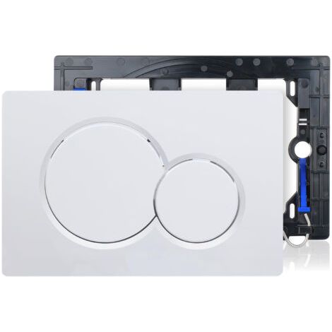 Plaque de Déclenchement Compatible avec Geberit Sigma 01, UP320,UP300, UP720, Plaque de Déclenchement avec Cadre de Montage, Pièces de Rechange pour Chasses D'eau