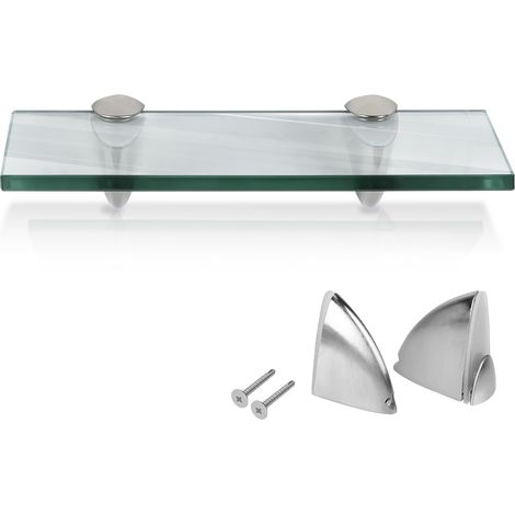 Randaco Ripiano Ripiano a parete Ripiano in vetro Contenitore in vetro Trasparente 30 x 10 cm