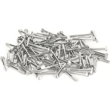 Kit de 100 vis à tête plate fendue pour montres et téléphones portables, idéal pour la réparation professionnelle. (1/5)